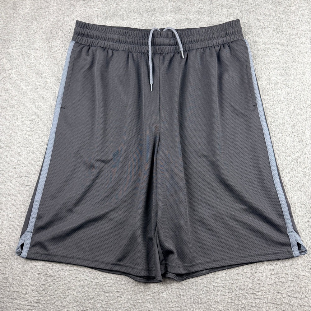 Tek Gear Men's Mesh Athletic Basketball Shorts Black‎ Gray Size Large RN73277